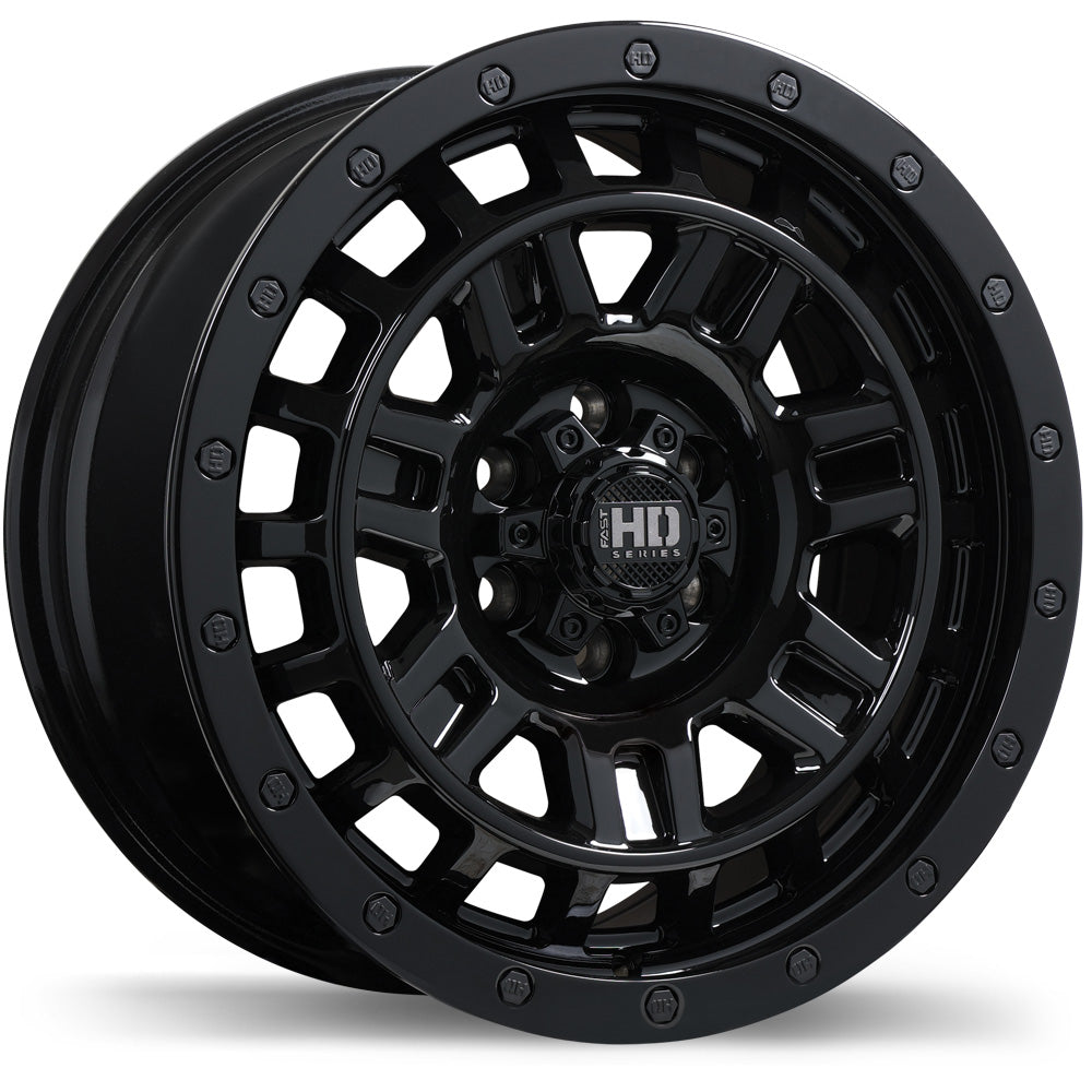 Fast HD K-O Gloss Black 17x8.0 +30 6x120 67.1