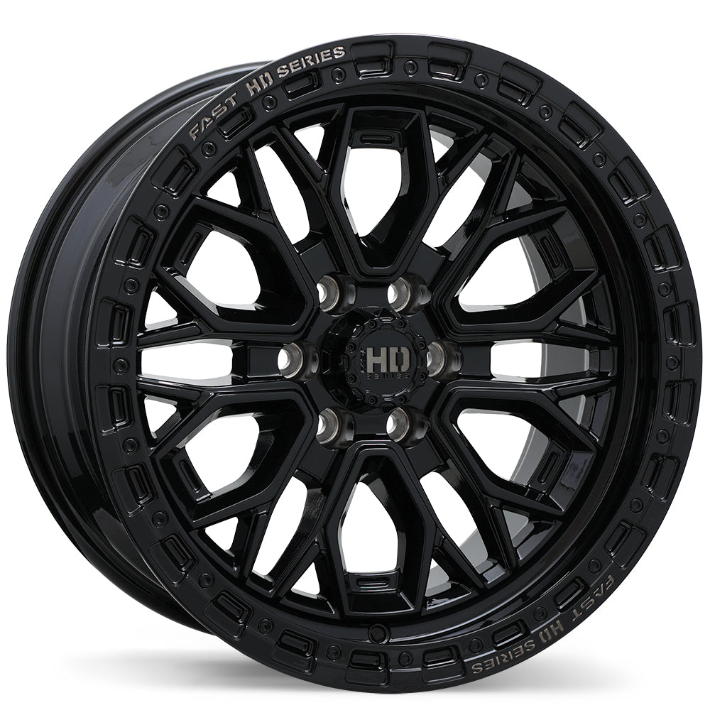 Fast HD Muramasa Gloss Black with Grey Milling 17x9.0 +0 6x114.3 66.1