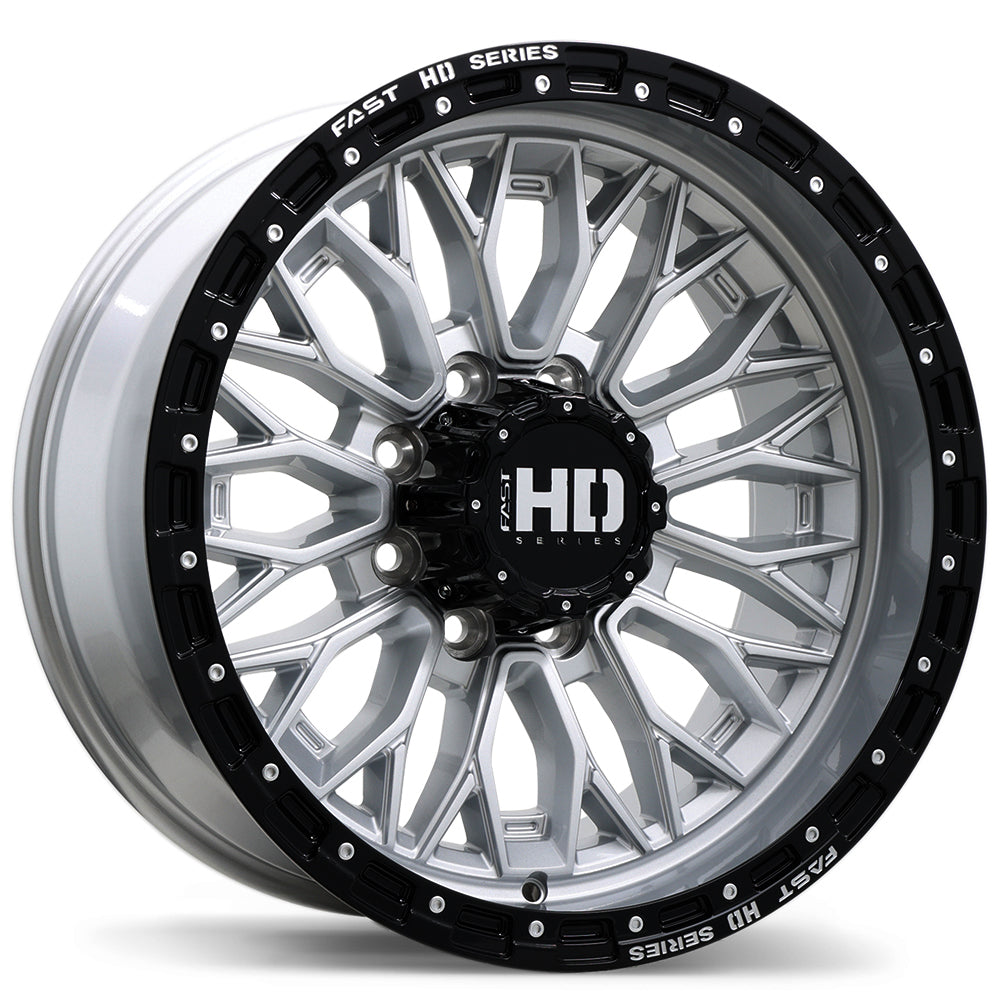 Fast HD Muramasa Gloss Silver with Black Lip 20x10.0 +0 8x165.1 121.1