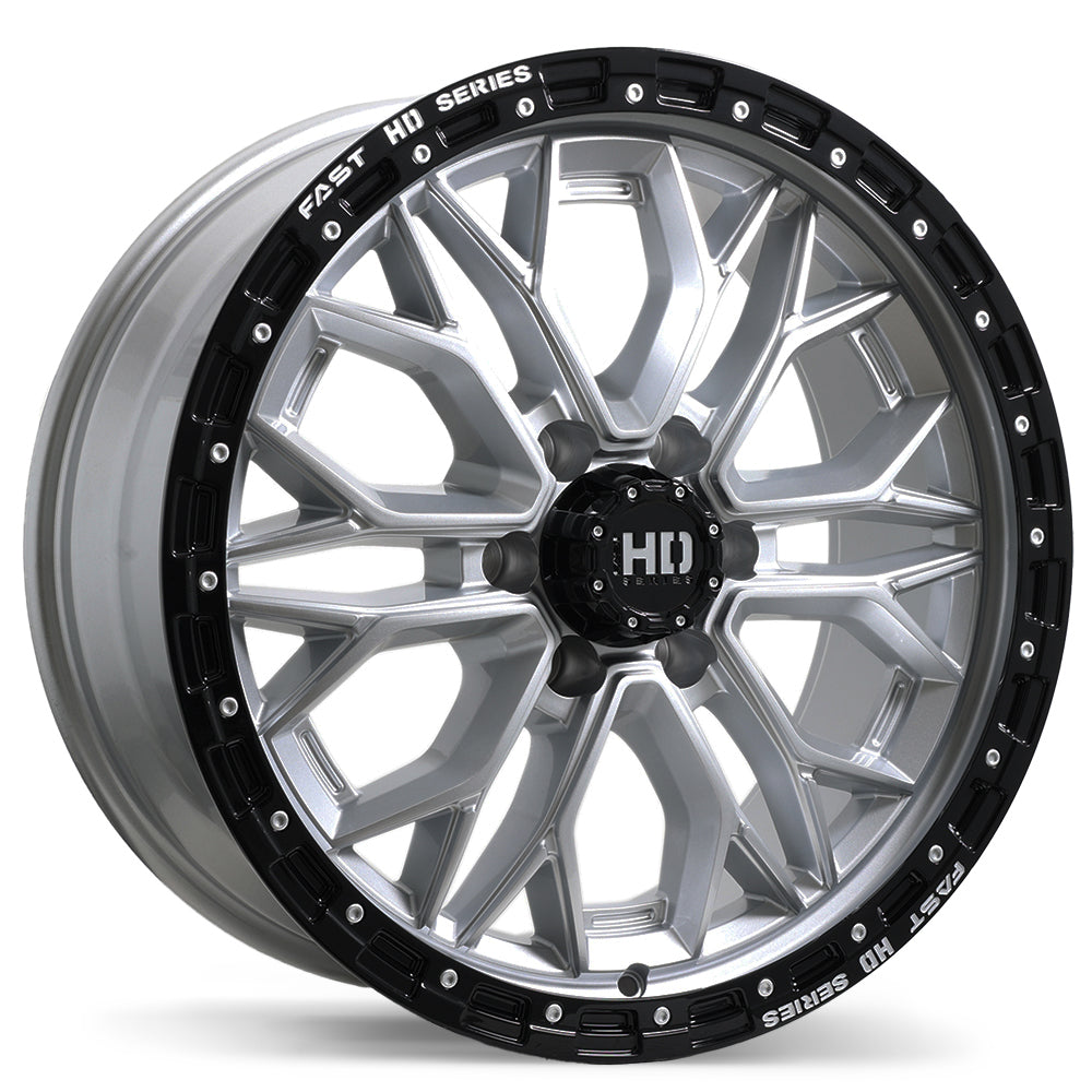 Fast HD Muramasa Gloss Silver with Black Lip 20x9.0 +30 6x139.7 78