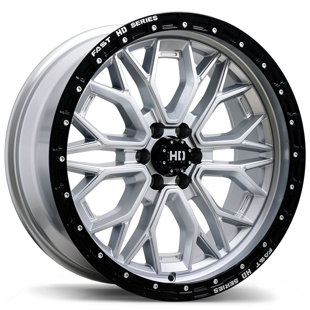 Fast HD Muramasa Gloss Silver with Black Lip 20x9.0 +0 6x114.3 66.1