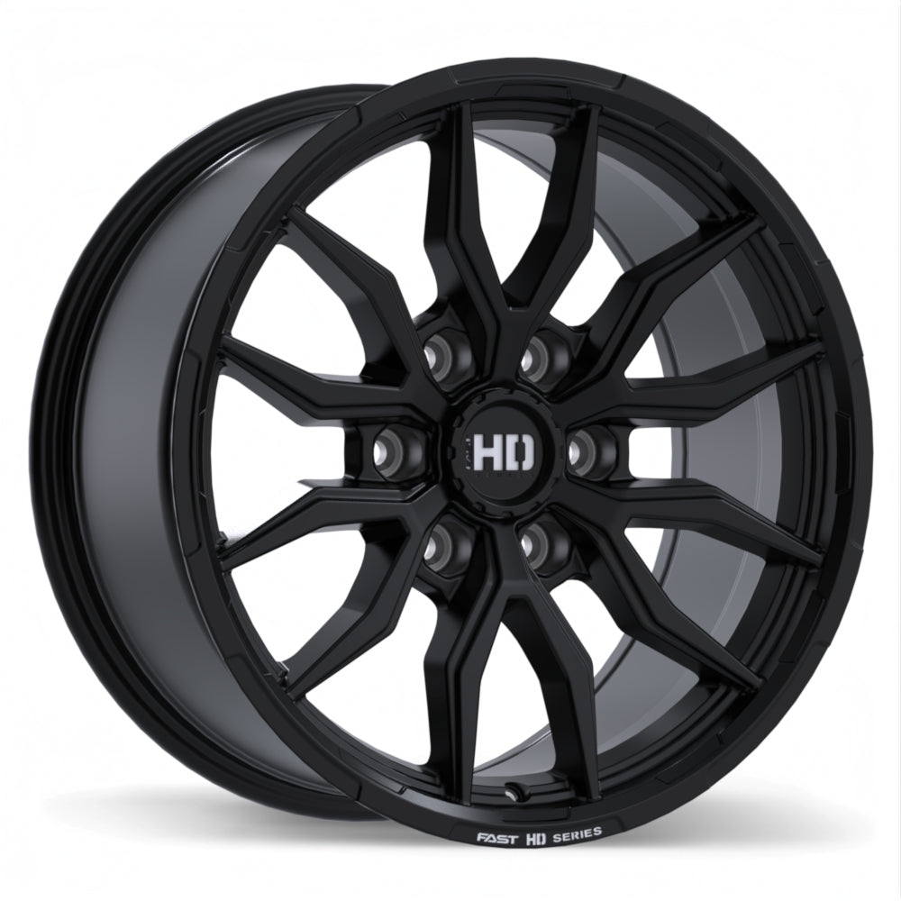 Fast HD Grit Satin Black with Milling 18x8.5 +20 6x139.7 93.1