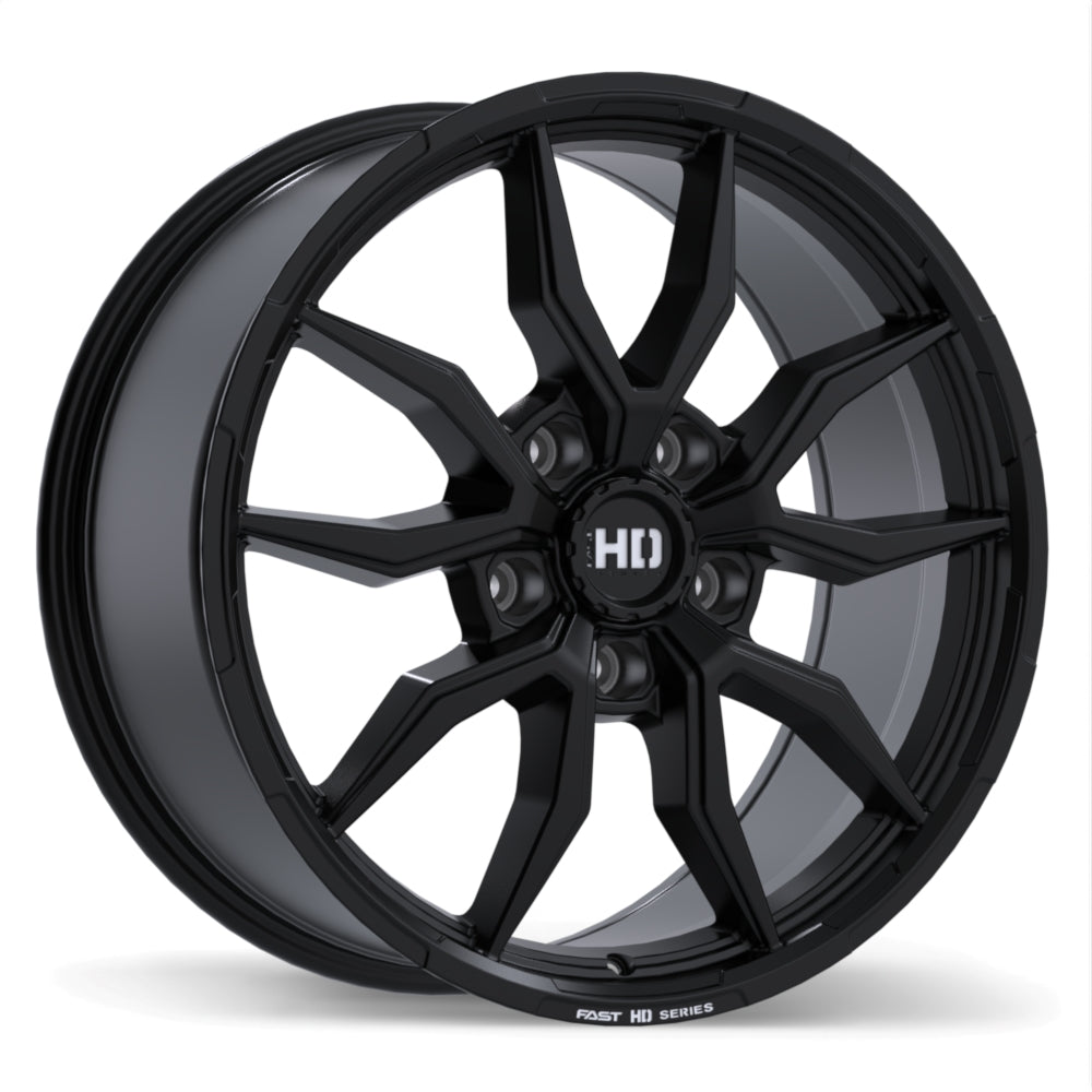 Fast HD Grit Satin Black with Milling 20x9.0 +48 5x139.7 64.1