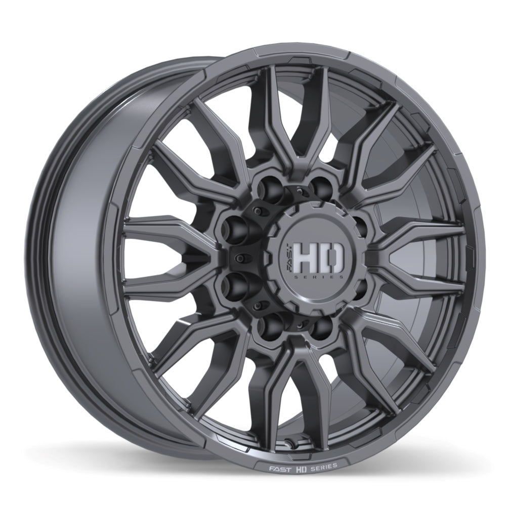 Fast HD Grit Satin Gunmetal with Milling 18x8.5 +33 8x165.1 116.7