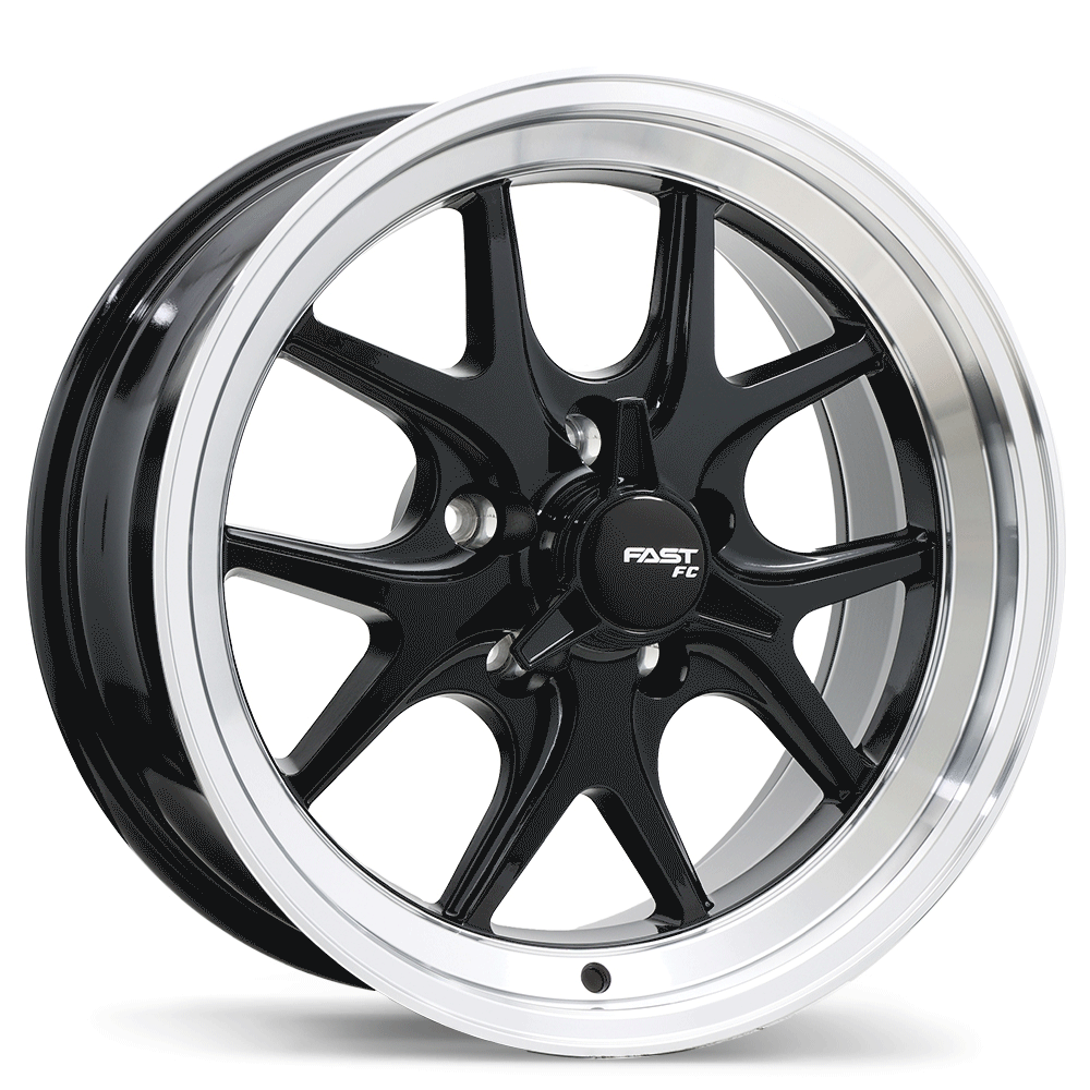 Fast Wheels FC04V Gloss Black with Machined Lip 18x8.0 +0 5x120.65 72.6