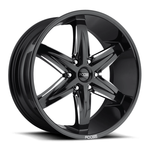 Foose F162 SLIDER Gloss Black Milled 22x9.5 +30 6X135 87.1