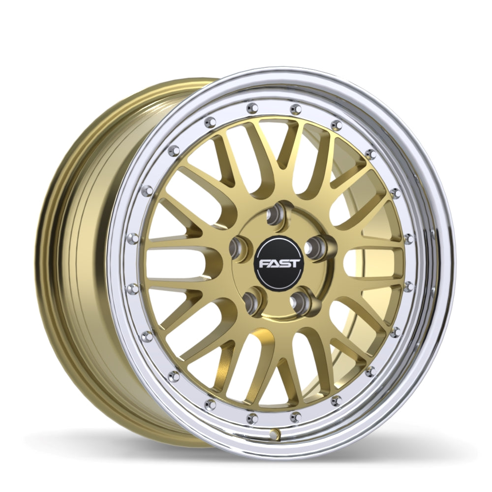 Fast Wheels FR01 Gloss Gold with Machined Lip 17x8.0 +45 5x105 72.6