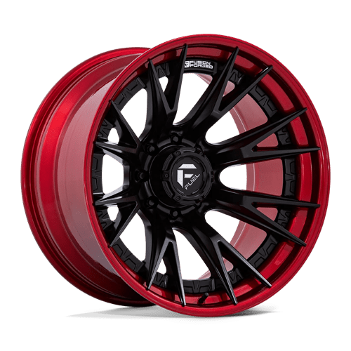 Fuel FC402 CATALYST Matte Black W/ Candy Red Lip 22x10 -18 8X180 124.2