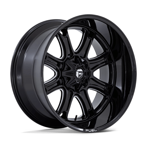 Fuel DARKSTAR Gloss Black Milled 24x12 -44 5X114.3/5x120 78.1