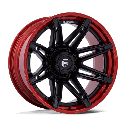 Fuel FC401 BRAWL Matte Black W/ Candy Red Lip 22x12 -44 8X180 124.2