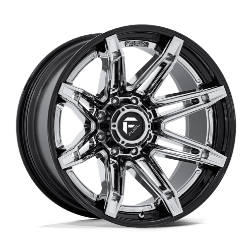Fuel FC401 BRAWL Chrome W/ Gloss Black Lip 22x12 -44 8X165.1 125.1