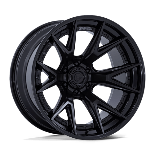 Fuel FC402 CATALYST Matte Black W/ Gloss Black Lip 24x12 -44 6X139.7 106.1