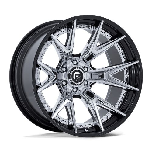 Fuel FC402 CATALYST Chrome W/ Gloss Black Lip 24x12 -44 6X135 87.1