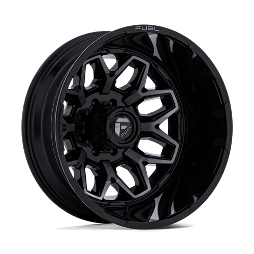 Fuel D875 FLUX DUALLY Gloss Black Brush-Fc Gray Tint 20x8.25 -227 8X165.1 121.6