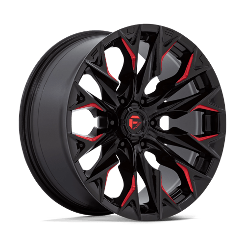 Fuel D823 FLAME Gloss Black Milled W/ Candy Red 20x9 +1 6X135 87.1