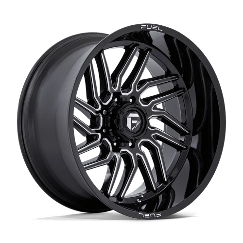 Fuel D807 HURRICANE Gloss Black Milled 24x12 -44 8X165.1 125.2