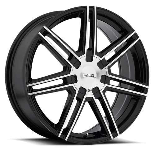 Helo HE884 Gloss Black W/ Machined Face 20x8 +45 5X114.3/5x120 74.1