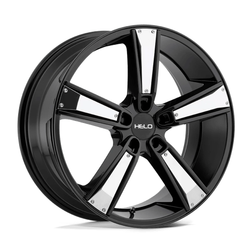 Helo HE899 Satin Black W/ Gloss Black & Chrome Inserts 18x8 +38 5X114.3 72.6