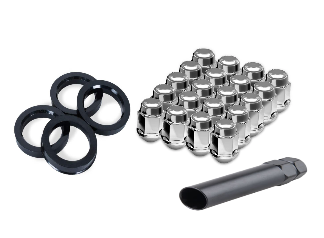 CHROME INSTALL KIT (BOLTS/NUTS, KEY, HUB RINGS)