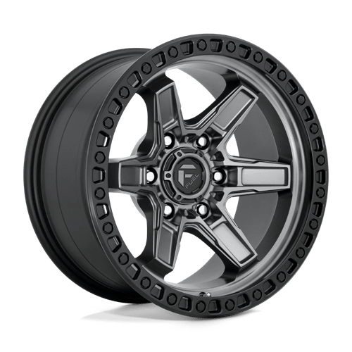 Fuel D698 KICKER Matte Gun Metal Black Bead Ring 17x9 -12 6X139.7 106.1