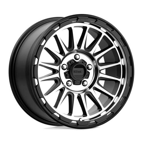 KMC KM542 IMPACT Satin Black Machined 18x9 +18 5X127 71.5