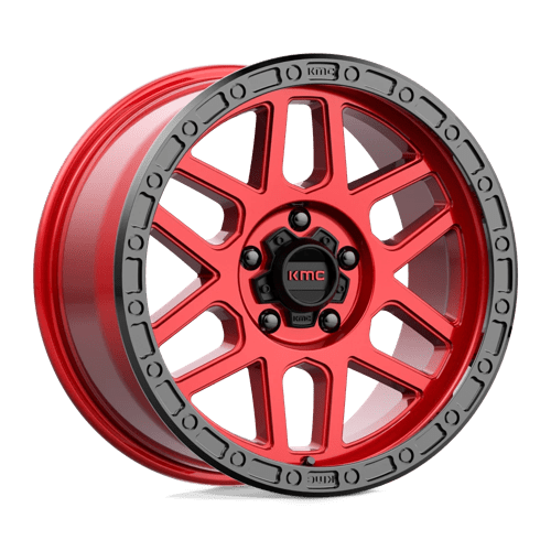 KMC KM544 MESA Candy Red W/ Black Lip 17x9 +18 5X127 71.5