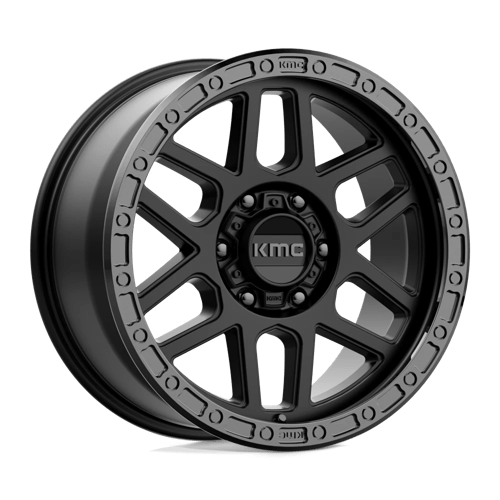 KMC KM544 MESA Satin Black W/ Gloss Black Lip 17x8.5 +0 6X114.3 66.1