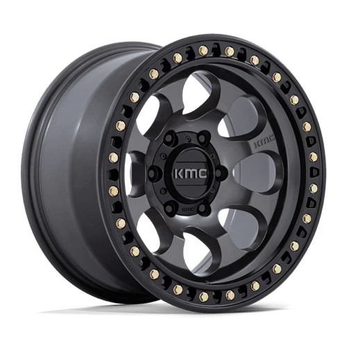 KMC KM550 RIOT SBL Anthracite W/ Satin Black Lip 17x9 -12 6X135 87.1