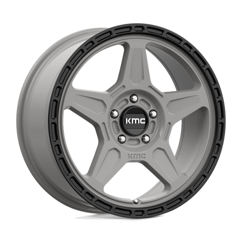 KMC KM721 ALPINE Satin Gray W/ Black Lip 18x8 +38 5X114.3 72.6