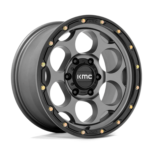 KMC KM541 DIRTY HARRY Satin Gray W/ Black Lip 17x8.5 +18 6X114.3 66.1