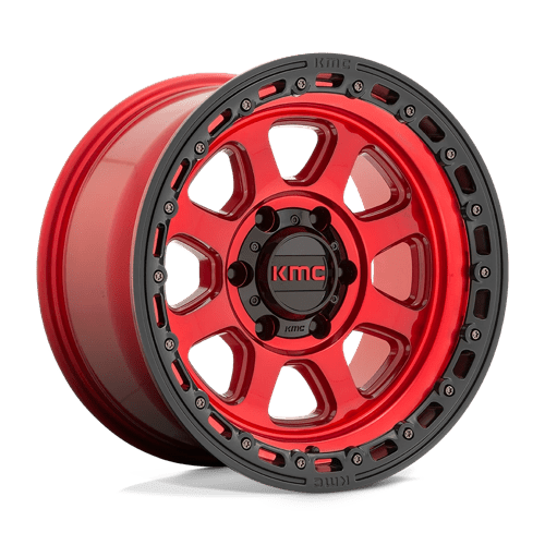 KMC KM548 CHASE Candy Red W/ Black Lip 20x9 +18 6X139.7 106.1