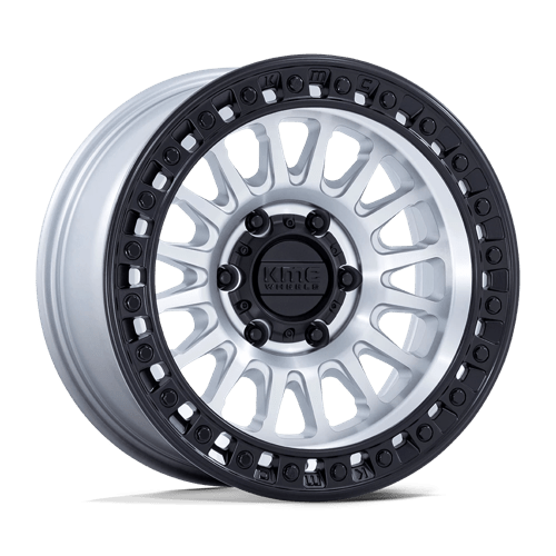 KMC KM552 IMS Machined W/ Matte Black Lip 17x8.5 +25 5X127 71.5