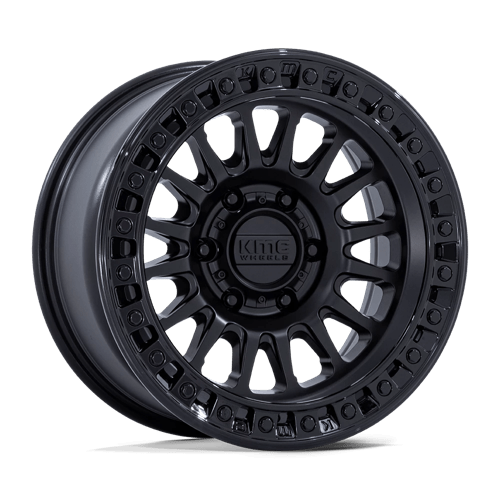 KMC KM552 IMS Matte Black W/ Gloss Black Lip 18x9 +18 6X139.7 106.1