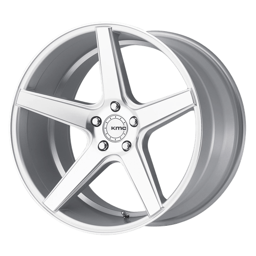 KMC KM685 DISTRICT Silver Machined 20x8.5 +28 5X120 74.1