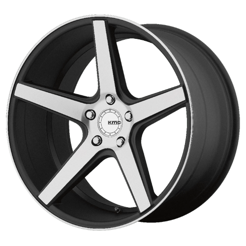 KMC KM685 DISTRICT Satin Black W/ Machined Face 19x9.5 +35 5X120 74.1
