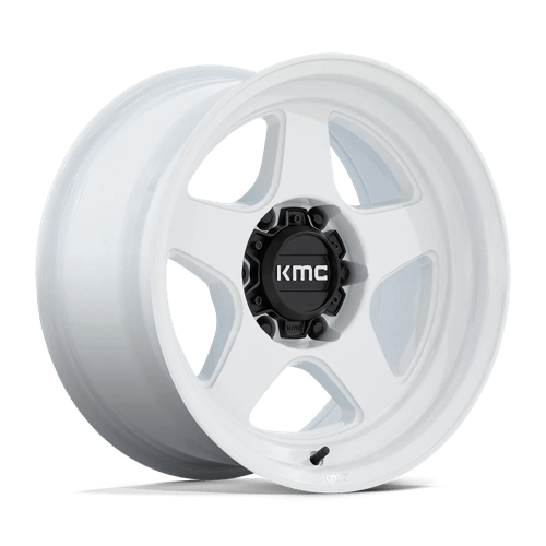KMC KM728 LOBO Gloss White 17x8.5 -10 6X120 66.9