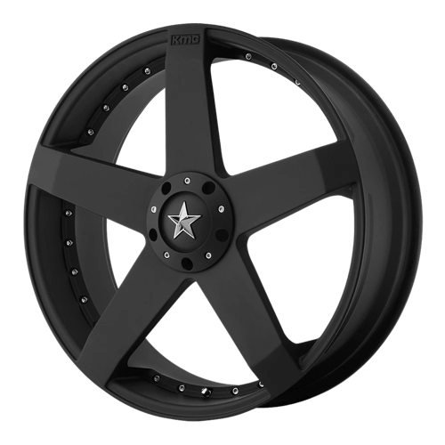 KMC KM775 ROCKSTAR CAR Matte Black 17x7.5 +42 5X100/5X114.3 72.6