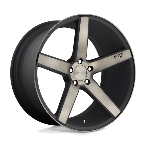 Niche M134 MILAN Matte Black Machined W/ Double Dark Tint 20x8.5 +40 5X108 63.4