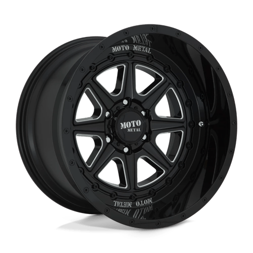 Moto Metal MO801 PHANTOM Gloss Black Milled 24x12 -44 6X139.7 106.25