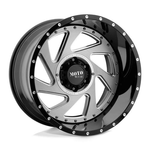 Moto Metal MO989 CHANGE UP Gloss Black Milled W/ Brushed Inserts 20x12 -44 6X135 87.1