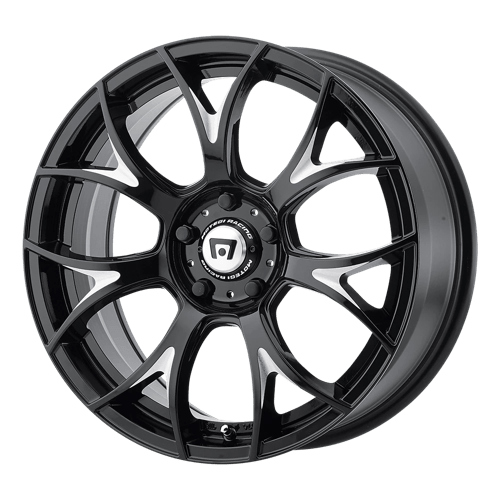 Motegi MR126 Gloss Black W/ Milled Accents 17x8 +45 5X120 72.6