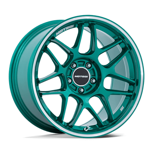 Motegi MR158 TSUBAKI Hokkaido Green W/ Machined Lip 18x9.5 +25 5X120 74.1