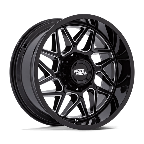 Moto Metal MO812 TURBINE Gloss Black Milled 20x9 +1 5X127 71.5