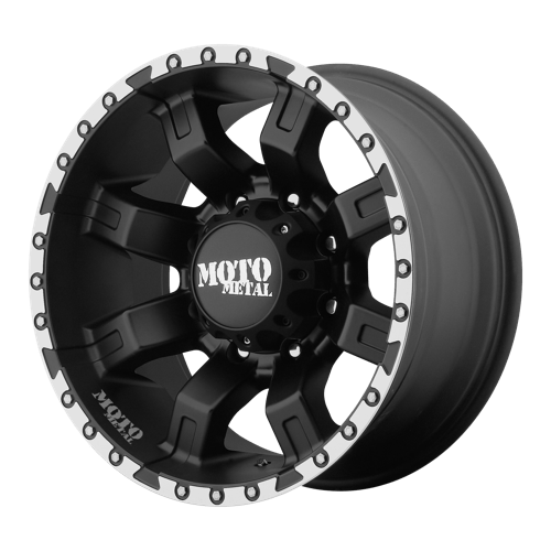 Moto Metal MO968 Satin Black W Machined Flange 20x12 -44 8X180 124.2