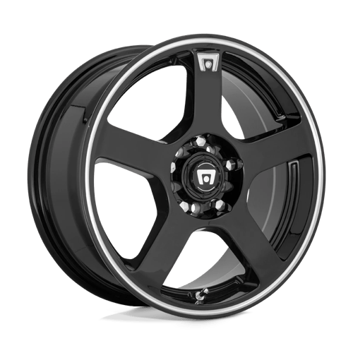 Motegi MR116 FS5 Gloss Black W/ Machined Flange 18x8 +45 5X108/5X114.3 72.6