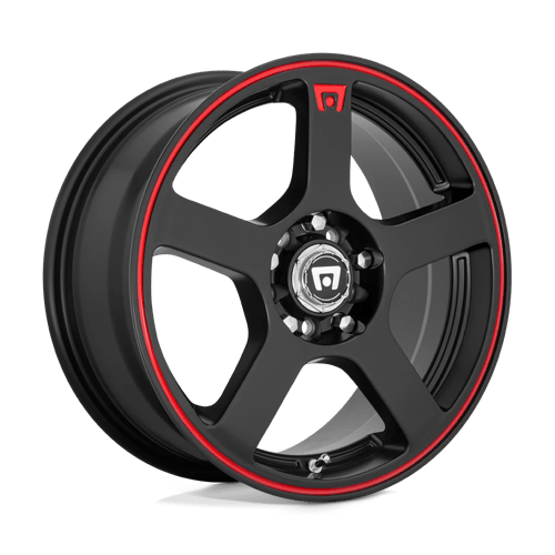 Motegi MR116 FS5 Matte Black W/ Red Stripe 18x8 +35 5X114.3/5x120 74.1