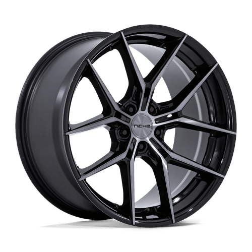 Niche NC279 PRODIGY 5 Gloss Black Dark Tinted Clear 19x8.5 +35 5X100 72.56