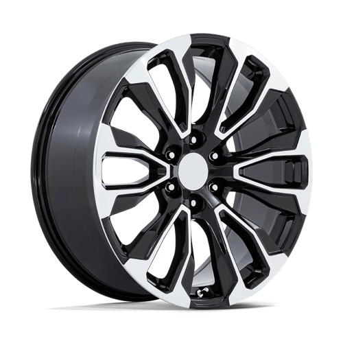 Performance Replicas PR211 Gloss Black Machined Face 24x10 +31 6X139.7 78.1