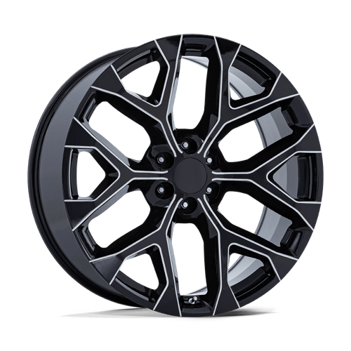 Performance Replicas PR177 Gloss Black Milled 24x10 +24 6X139.7 78.1