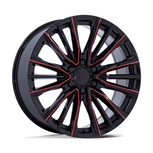Performance Replicas PR223 Gloss Black Milled Red 22x9 +28 6X139.7 78.1